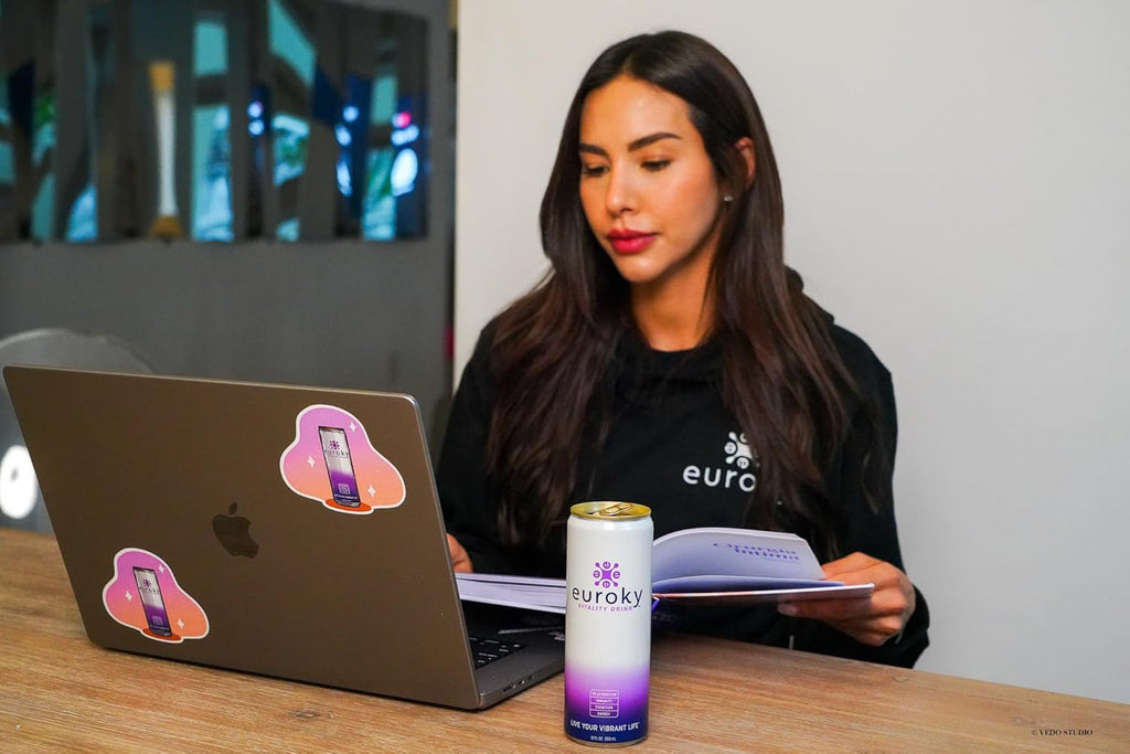 Euroky™ Vitality Drink – 12 fl oz with Green Tea Caffeine & Vitamins